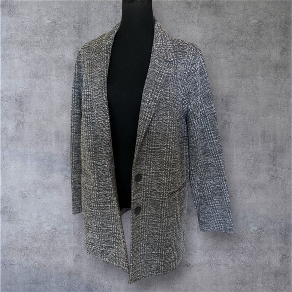 NEW TORRID STUDIO Double Knit Boyfriend Blazer Grey Plaid Size 2X TORRID 2 NWOT - Picture 17 of 17